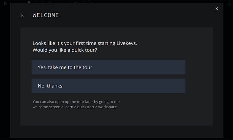 Tour screen